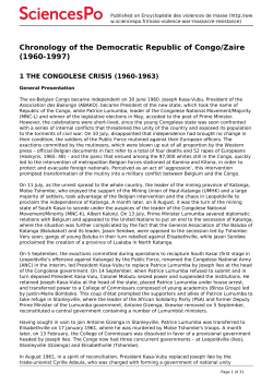 Chronology of the Democratic Republic of Congo/Zaire