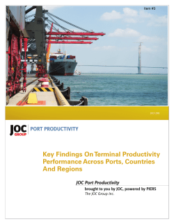 Key Findings On Terminal Productivity Performance Across Ports