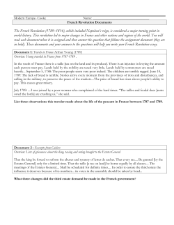 French Revolution Documents