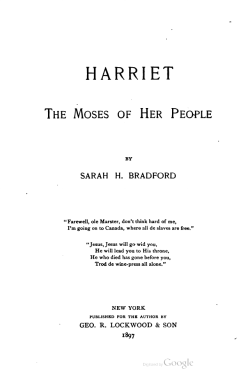 Harriet, the Moses of Her People