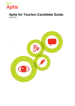 Aptis for Tourism Candidate Guide