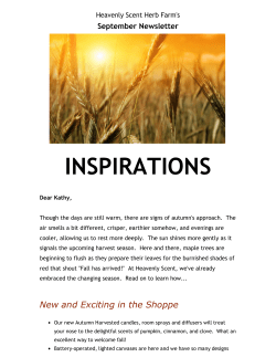 Heavenly Scent`s September Newsletter