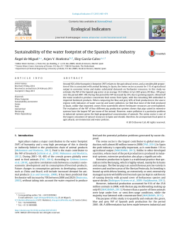 Sustainability of the water footprint of the Spanish pork industry