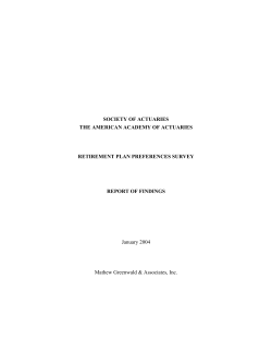 retirement plan preferences survey