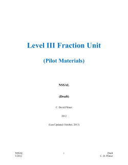 Level III Fraction Unit
