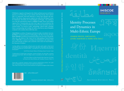 Identity Processes and Dynamics in Multi-Ethnic Europe