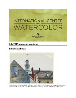 July 2015Watercolor Newsletter