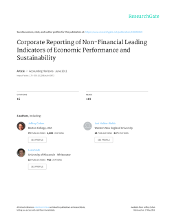 Corporate Reporting of Non-Financial Leading Indicators of