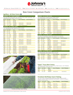 Row Covers Comparison Chart