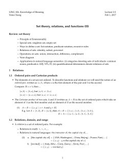 Set theory, relations, and functions (II)