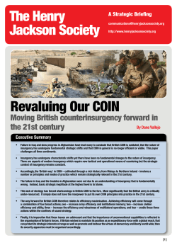 The Henry Jackson Society Revaluing Our COIN