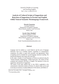 Analysis of Cultural Scripts of Suggestions and Rejection of