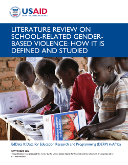 literature review on school-related gender