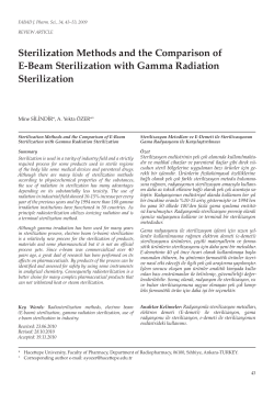 Sterilization Methods and the Comparison of E-Beam