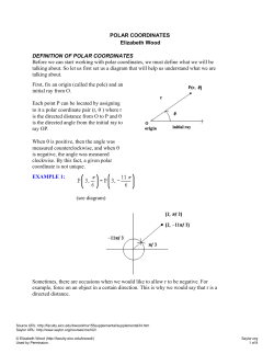 DEFINITION OF POLAR COORDINATES