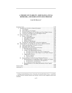 a theory of stability: john rawls, fetal homicide