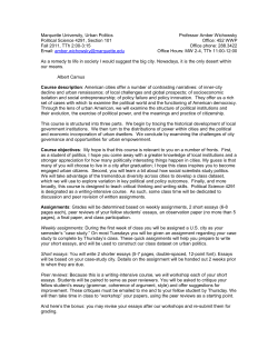 Marquette University, Urban Politics Professor Amber Wichowsky