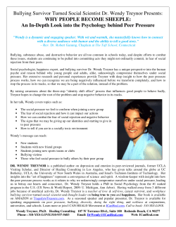 Bullying Survivor Turned Social Scientist Dr. Wendy