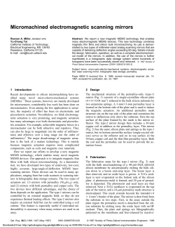 Micromachined electromagnetic scanning mirrors