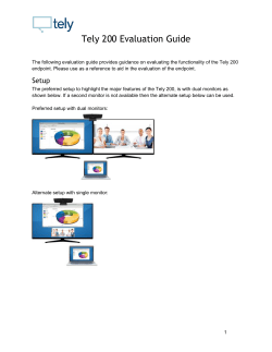 Tely 200 Evaluation Guide - AVI-SPL