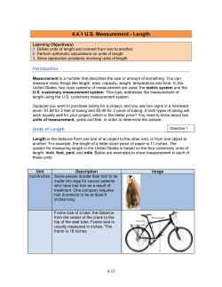 4.4.1 US Measurement - Length
