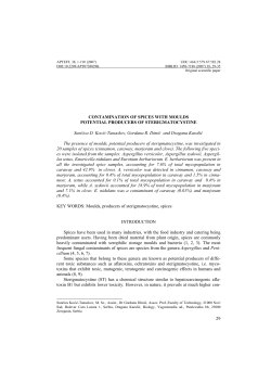 contamination of spices with moulds potential producers