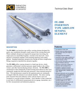 fe-1000 insertion type airflow sensing element