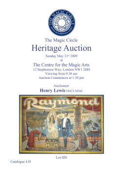Heritage Auction - The Magic Circle