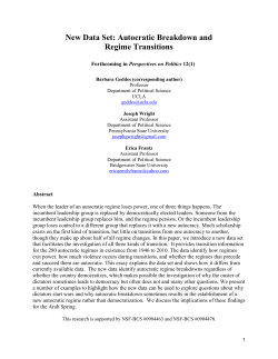 New Data Set: Autocratic Breakdown and Regime