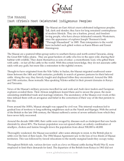 The Maasai East Africa`s Most Celebrated