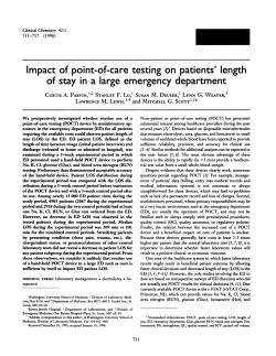 Impact of point-of-care testing on patients` length