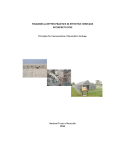 towards a better practice in effective heritage interpretation