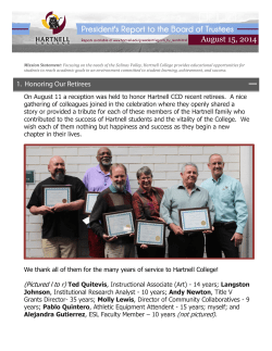 August 15, 2014 - Hartnell College