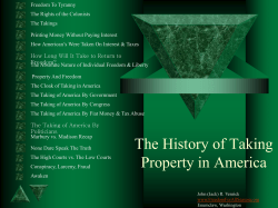 The History of Taking - Part 1
