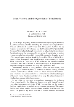 Brian Victoria and the Question of Scholarship