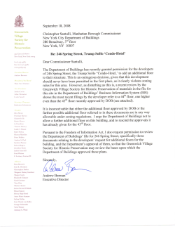 GVSHP has written to DOB