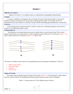Lesson 1 Fundamentals of Contours