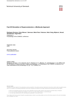 Fast 2D Simulation of Superconductors: a Multiscale