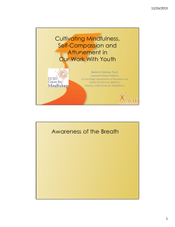 Cultivating Mindfulness, Self-Compassion
