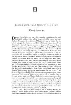 Latino Catholics and American Public Life