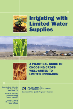 Irrigating with Limited Water Supplies