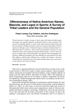 Offensiveness of Native American Names, Mascots