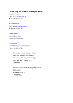 Identifying the Authors of Suspect Email