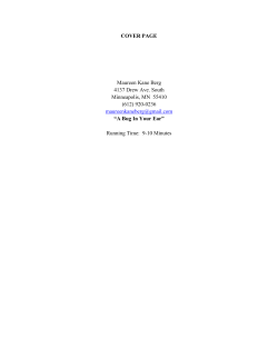 A Bug In Your Ear -- Script Sample
