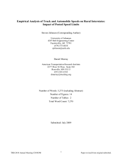 Empirical Analysis of Truck and Automobile Speeds on Rural