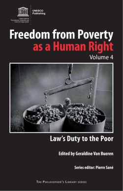 Freedom from poverty as a human right: law`s duty to