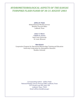 Hydrometeorological Aspects of the Kansas Turnpike Flash Flood of