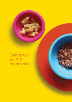 Eating well for 7-9 month olds