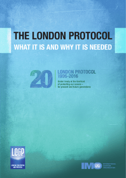 the london protocol - International Maritime Organization