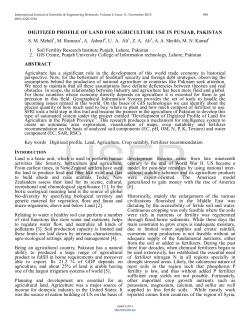 digitized profile of land for agriculture use in punjab, pakistan